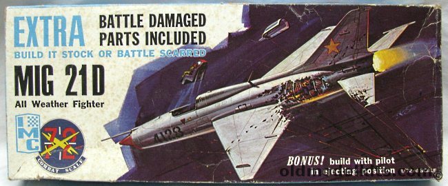 IMC 1/72 Mig-21D With Optional Battle Damaged Parts, 486-100 plastic model kit